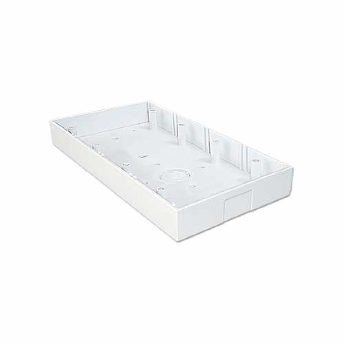 Base exterior múltiple 4 módulos extra chato blanco